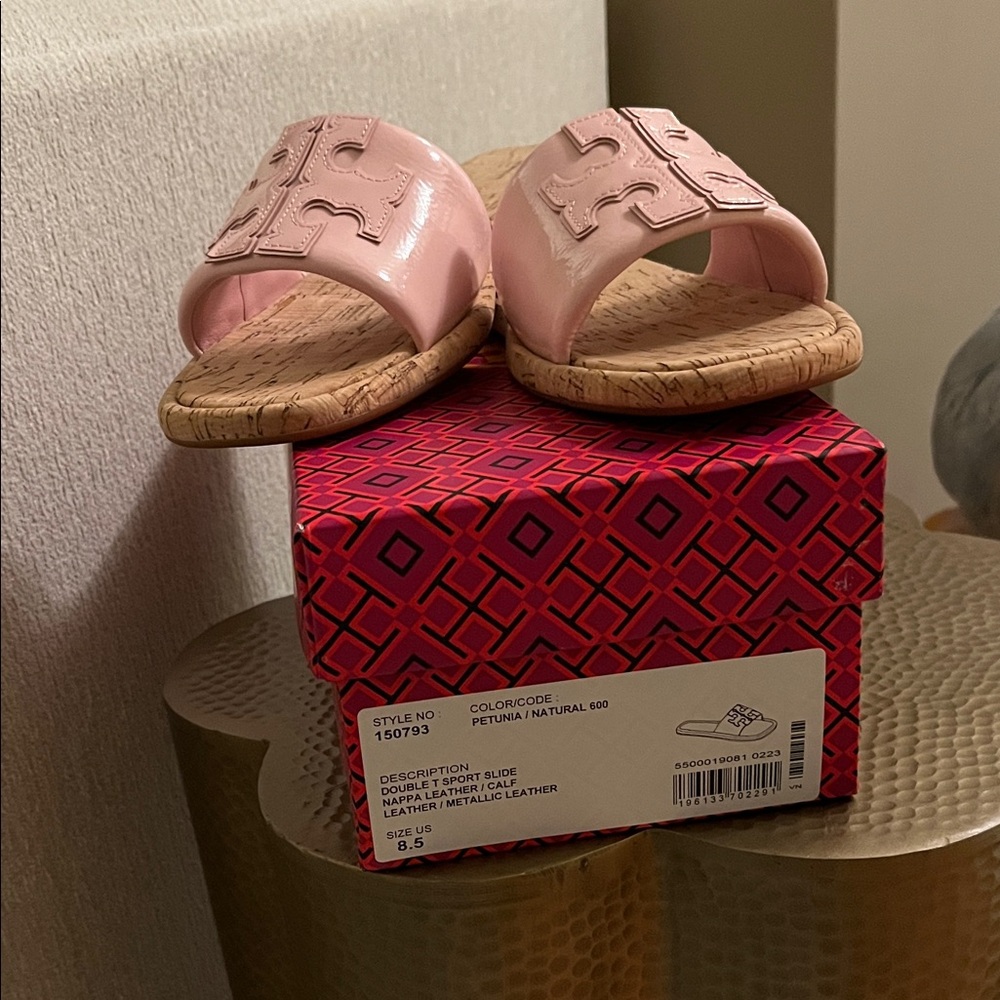 Tory Burch Petunia Pink Slide Sandals - Picture 2 of 6